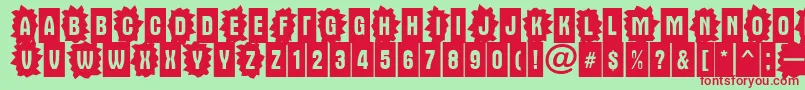 AAlternacmdc4cb Font – Red Fonts on Green Background