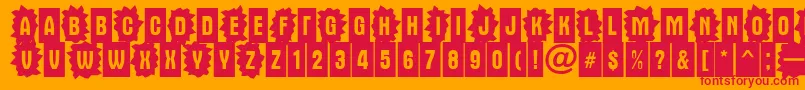 AAlternacmdc4cb Font – Red Fonts on Orange Background