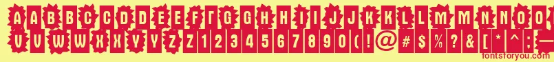 AAlternacmdc4cb Font – Red Fonts on Yellow Background