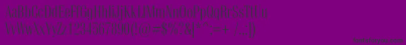 Czcionka Vetrenc – czarne czcionki na fioletowym tle