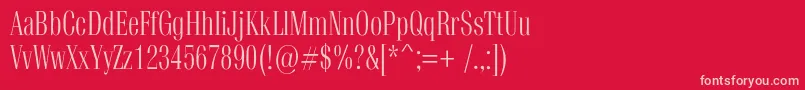 Vetrenc Font – Pink Fonts on Red Background