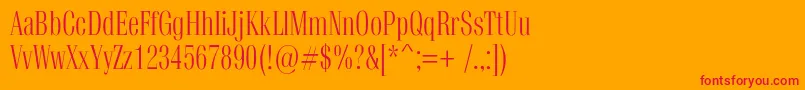 Vetrenc Font – Red Fonts on Orange Background