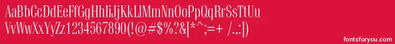 Vetrenc Font – White Fonts on Red Background