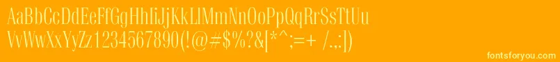 Vetrenc Font – Yellow Fonts on Orange Background