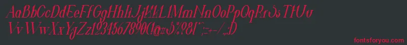 Подробнее о шрифте ValkyrieBoldCondensedItalic Шрифт ValkyrieBoldCondensedItalic – красные шрифты на чёрном фоне