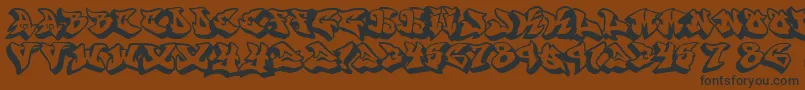 Шрифт Graffonti.3D.Drop – чёрные шрифты на коричневом фоне
