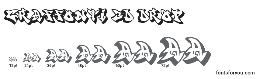 Größen der Schriftart Graffonti.3D.Drop