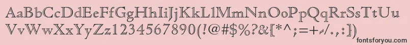 CloisterstdOpenface Font – Black Fonts on Pink Background