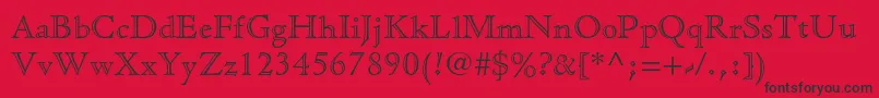 CloisterstdOpenface Font – Black Fonts on Red Background