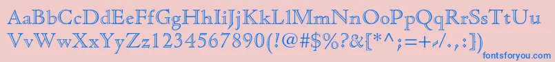 CloisterstdOpenface Font – Blue Fonts on Pink Background