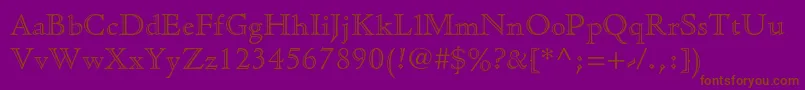 CloisterstdOpenface Font – Brown Fonts on Purple Background
