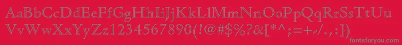 CloisterstdOpenface Font – Gray Fonts on Red Background