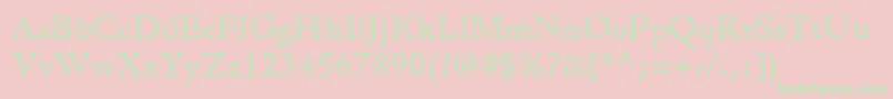 CloisterstdOpenface Font – Green Fonts on Pink Background