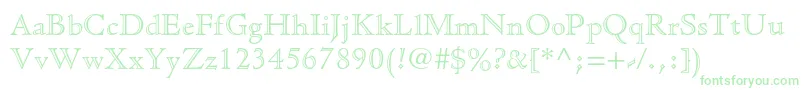 CloisterstdOpenface Font – Green Fonts on White Background