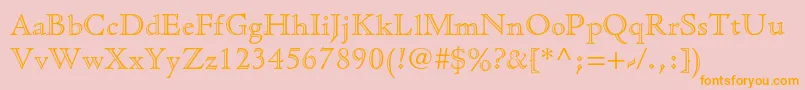 CloisterstdOpenface Font – Orange Fonts on Pink Background