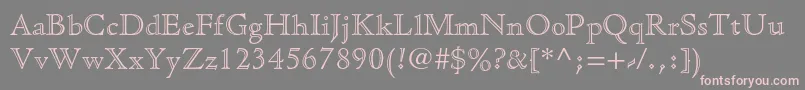 CloisterstdOpenface Font – Pink Fonts on Gray Background