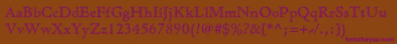 CloisterstdOpenface Font – Purple Fonts on Brown Background