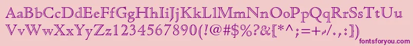 CloisterstdOpenface Font – Purple Fonts on Pink Background