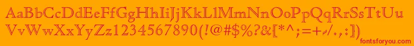 CloisterstdOpenface Font – Red Fonts on Orange Background