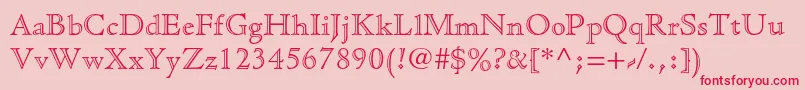 CloisterstdOpenface Font – Red Fonts on Pink Background
