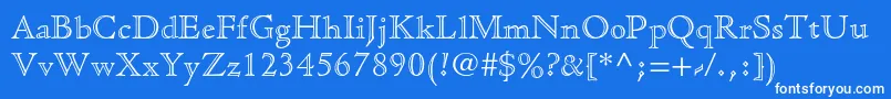 CloisterstdOpenface Font – White Fonts on Blue Background