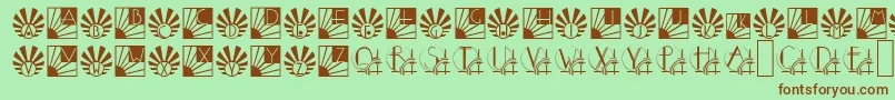 Sunrisesunset Font – Brown Fonts on Green Background