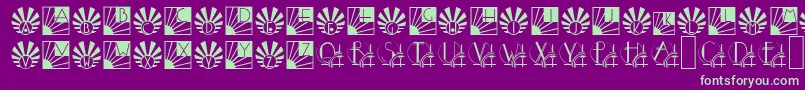 Sunrisesunset Font – Green Fonts on Purple Background