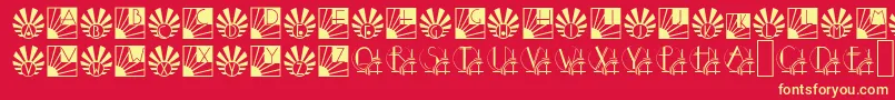 Sunrisesunset Font – Yellow Fonts on Red Background