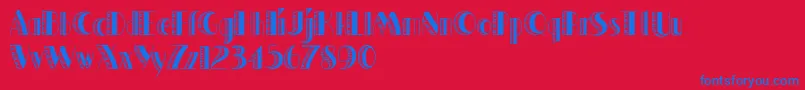 QuakerShade Font – Blue Fonts on Red Background