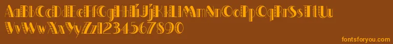 QuakerShade Font – Orange Fonts on Brown Background