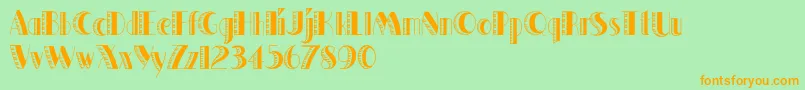 QuakerShade Font – Orange Fonts on Green Background