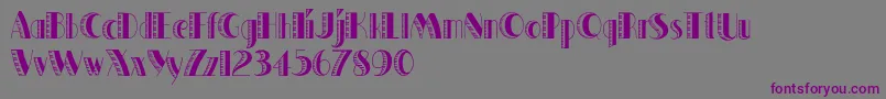 QuakerShade Font – Purple Fonts on Gray Background