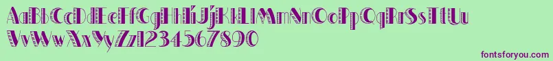 QuakerShade Font – Purple Fonts on Green Background