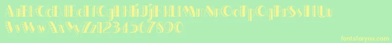 QuakerShade Font – Yellow Fonts on Green Background