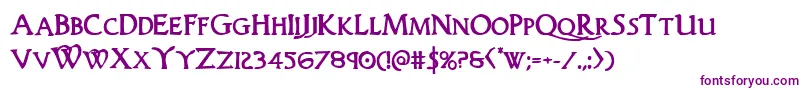 Woodgodbold Font – Purple Fonts on White Background