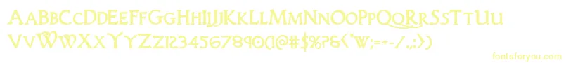 Woodgodbold Font – Yellow Fonts on White Background