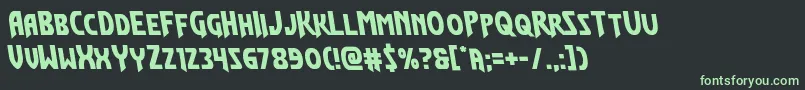 Шрифт Flashrogersleft – зелёные шрифты на чёрном фоне