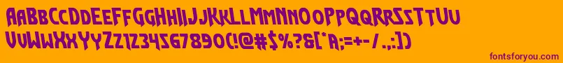 Flashrogersleft Font – Purple Fonts on Orange Background