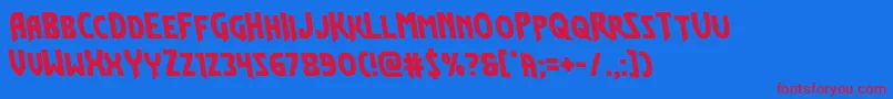 Flashrogersleft Font – Red Fonts on Blue Background