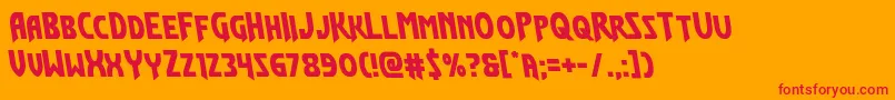 Flashrogersleft Font – Red Fonts on Orange Background