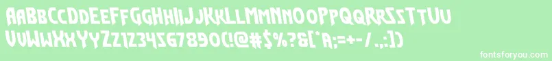 Flashrogersleft Font – White Fonts on Green Background