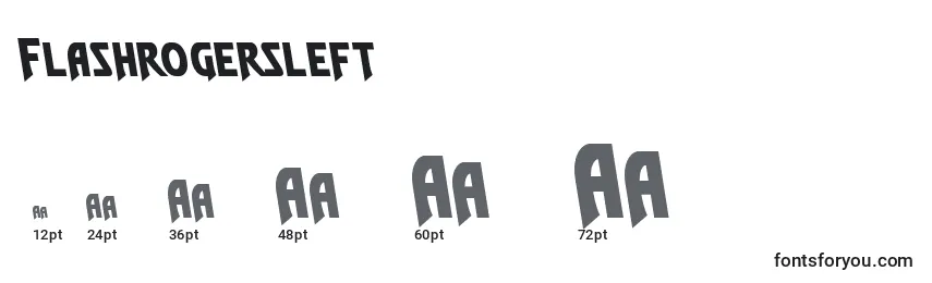 Размеры шрифта Flashrogersleft