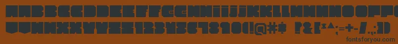 CubesityV2 Font – Black Fonts on Brown Background