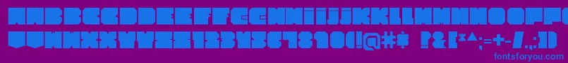 Więcej informacji o czcionce CubesityV2 Czcionka CubesityV2 – niebieskie czcionki na fioletowym tle