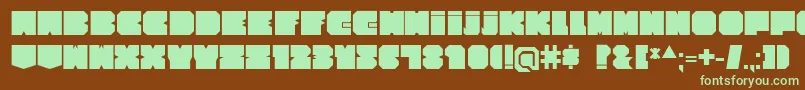 CubesityV2 Font – Green Fonts on Brown Background