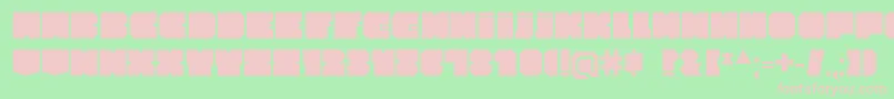 CubesityV2 Font – Pink Fonts on Green Background