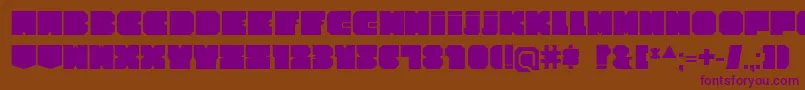 CubesityV2 Font – Purple Fonts on Brown Background