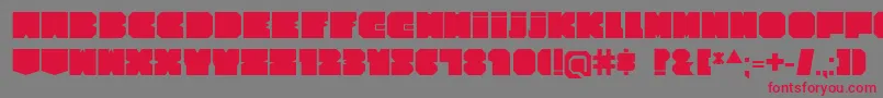 CubesityV2 Font – Red Fonts on Gray Background