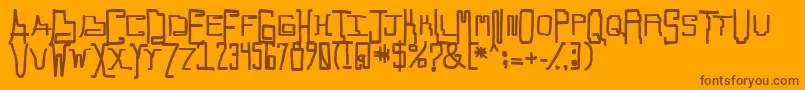 Шрифт Callallied – коричневые шрифты на оранжевом фоне