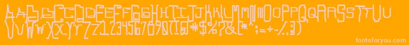 Callallied Font – Pink Fonts on Orange Background